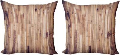ABAKUHAUS rustieke houten sierkussens, set van 2, verouderd plankenpatroon, modern accent, dubbelzijdige digitale print, 40x40 cm, amandelpaars