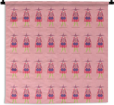 Wandkleed - Wanddoek - Carnaval - Patronen - Joker - 180x180 cm - Wandtapijt
