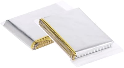 Benson Nooddeken goud/zilver - 130 x 210 cm - reddingsdeken - isolatiedeken - onderkoeling deken - dubbele functie