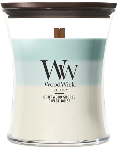 WoodWick Hourglass - Trilogy Driftwood Shores - Medium Geurkaars - 60 branduren