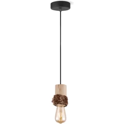 Home Sweet Home - Landelijke Hanglamp Furdy - geschikt voor E27 LED lichtbron - hanglamp gemaakt van Hout - 10/10/116cm - Pendellamp geschikt voor woonkamer, slaapkamer en keuken