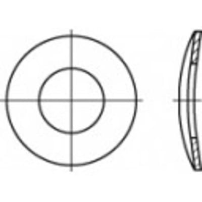 TOOLCRAFT 105892 Veerschijf Binnendiameter: 10.5 mm DIN 137 Verenstaal 100 stuk(s)