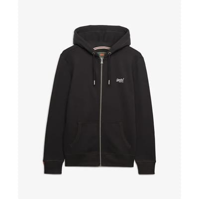 Superdry - Essential Logo Zip Hoodie Half Brushed - Heren - Hoodies