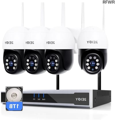 RFWR® 5 MP Externe WLAN Videobewakingskit 16 Kanaals Beveiligingssysteem met Nachtzicht en 1 TB HDD