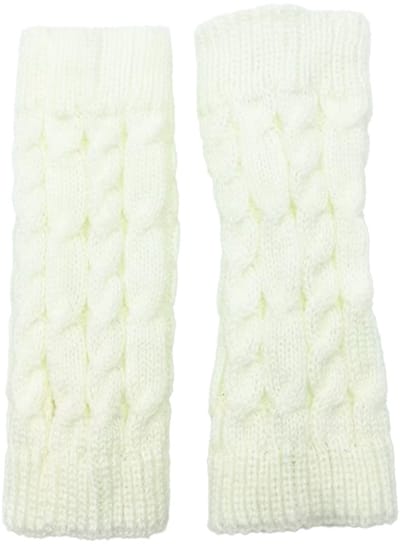 Handwarmer - Polswarmer - crèmekleurig - Vingerloze Handschoenen - Vrouwen - Gebroken wit - Polswarmers - Handwarmers - One Size - Wit - CHPN