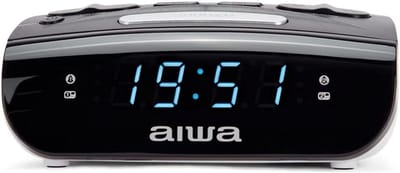 Wekker Radio - Digitale Klok - Wakker Worden - Dubbel FM Alarm - Batterij Aangedreven - Zwart