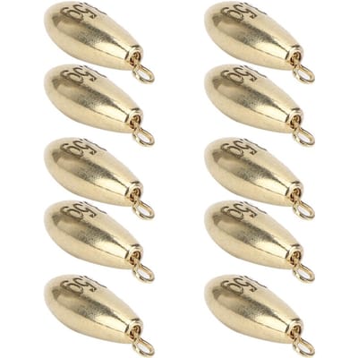 10 stuks Draagbare Herbruikbare Roterende Visloodjes Loodjes Tackle Accessoire Gouden beige
