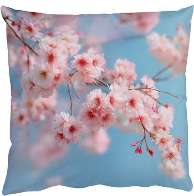 Sierkussens - Kussentjes Woonkamer - 50x50 cm - Takken - Bloesems - Roze
