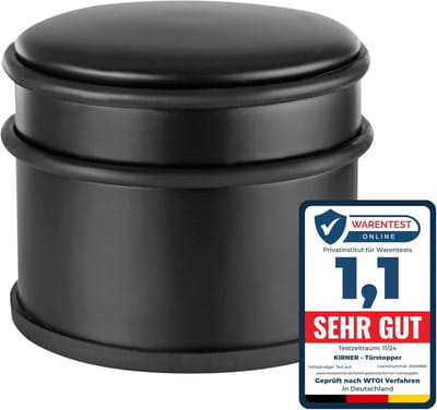 Deurstopper mat zwart - elegant en modern - 11 kg zwaar design met rubberen ring - ter bescherming van de deuren - deurstopper vloer zwaar en hoog