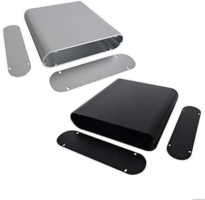 Aluminium Projectbox - Instrument Behuizing - Elektronica Projecten - Ingebouwde Groeven - 40x165x160 mm - Zilver