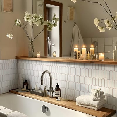 Dailygoody - Tegelstickers - Zelfklevend - Voor Badkamer en Keuken - Retro Wit Rood - Decoratief - Makkelijk aan te brengen - 25 Stuks