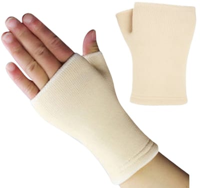 1 Paar Compressie Brace - Pols brace - Geschikt voor Artrose, Overbelasting & Distorsie - Pols Handschoenen - Polsversteviger - Wit – LOUZIR