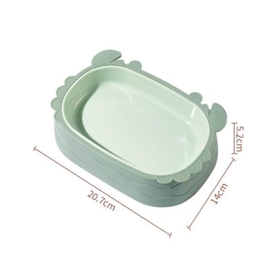 Bol pour chat en forme de crabe Bol pour nourriture lente Amovible Double bol pour animal de compagnie Anti-étouffement Bol pour nourriture pour chien Anti-renversement Bol à riz pour chien 20.7*14*5.2cm white