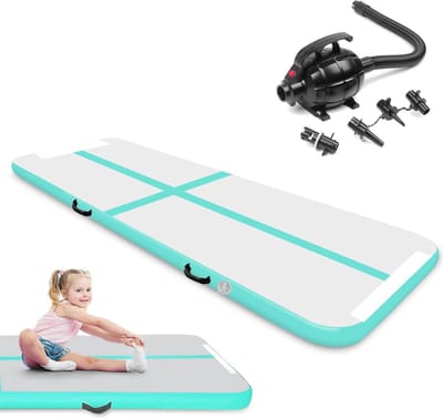 Opblaasbare gymnastiekmat 3m/4m - 10cm dik - Ideaal voor training, yoga en waterplezier