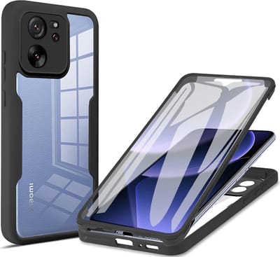 Hoesje geschikt voor Xiaomi 13T/13T Pro - Techsuit ColorVerse 360 Case met Screenprotector - Zwart