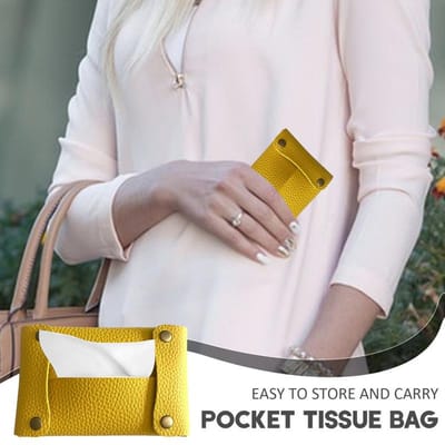 Porte-mouchoirs de poche Porte-mouchoirs souples Pochette de voyage pour mouchoirs réutilisables Étui en cuir PU pour papier Sacs sanitaires pour salle de bain Petits gray