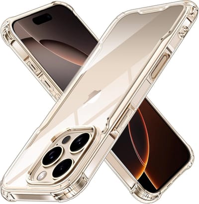AziLine Shockproof Case Geschikt voor iPhone 16 Pro - Transparante Luxe iPhone 16 Pro Bescherming Hoesje - Maximaal Stevig en Premium Kwaliteit geschikt voor Apple iPhone 16 Pro
