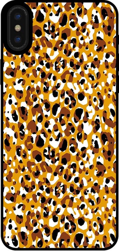 Smartphonica Telefoonhoesje voor iPhone X/Xs met panterprint - TPU backcover met luiaardprint - Bruin geschikt voor Apple iPhone X/10;Apple iPhone Xs