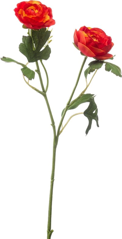 Emerald - Kunstbloem Ranonkel 46cm donker oranje - Kunstplant voor binnen