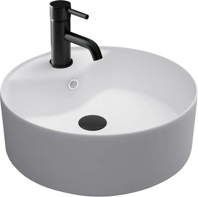 Keramische Opzetwastafel - Kleine waskom - Badkamer Inrichten - Nano-coating Hygiëne - 40 cm Diameter - Wit
