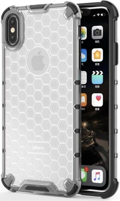 Geschikt voor Honinggraat Back cover voor Apple iPhone XR | Transparant | Hard PC | Shockproof | TPU Finish