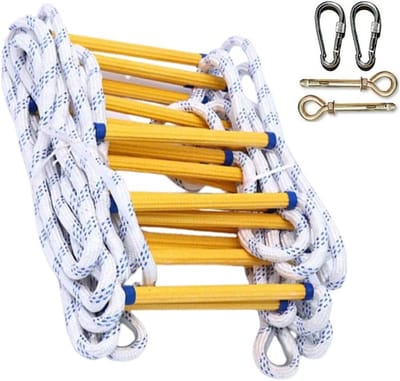 Noodladder - Reddingsladder Veiligheid - Snelle Ontsnapping - Vlamvertragende Epoxy - Onbeperkte Lengte - Zwart