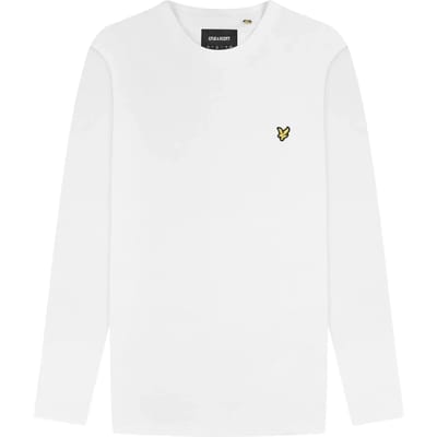 Lyle & Scott Plain L/s T-shirt Polo's & T-shirts Heren - Polo shirt - Wit - Maat S