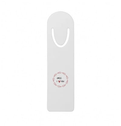 Hacebo® - uncle I love you metalen boekenlegger - Oom - de liefste oom - verjaardagscadeau - verjaardag - cadeau - cadeautje voor oom - oom artikelen - kado - geschenk - gift Bladwijzer boekenleggers - 12.7 cm x 3.2cm