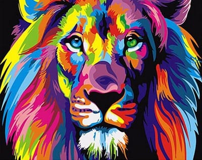 Paint By Numbers - Schilderen op Nummer - Leeuw - 50x40cm - Volwassenen - Stipco