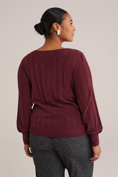 WE Fashion Dames gebreide trui - Curve