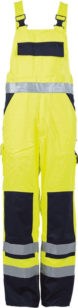 Mascot Safe Compete Amerikaanse overall met kniezakken 07169-470 - hi-vis geel/marine - C46 - 82