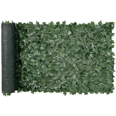 VEVOR Privacy Fence 99x249cm Kunstmatige groene privacy klimop schutting met gaas achterkant en versterkte verbinding Kunstmatige hagen met wijnbladeren als decoratie voor tuin en erf