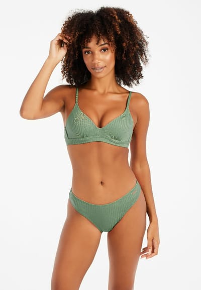 Protest Prtmanja 25 – Beugel bikini set Dames – B&C&D-cup – Ribstof – Verstelbare bandjes – Veggie Green