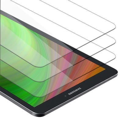Cadorabo 3x Screenprotector geschikt voor Samsung Galaxy Tab E (9.6 Zoll) in KRISTALHELDER - Getemperd Pantser Film (Tempered) Display beschermend glas in 9H hardheid met 3D Touch