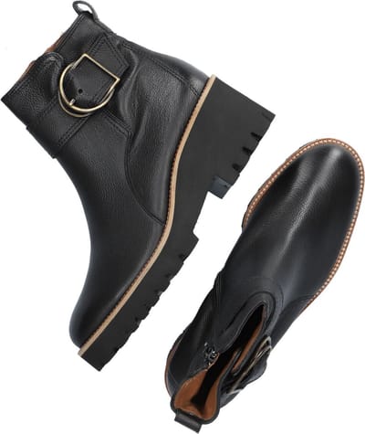 Paul Green 9763 Enkellaarsjes - Enkelboots met rits - Dames - Zwart - Maat 35,5