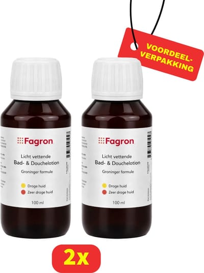 Fagron - Licht vettende Bad & Douchelotion - Groninger formule - 2x 100ml - Voordeelverpakking!