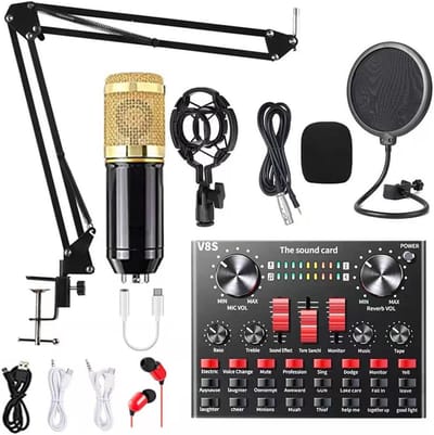 Podcast Uitrusting - Opname Set - Live Streaming - Met Geluidskaart - 1.41 kg
