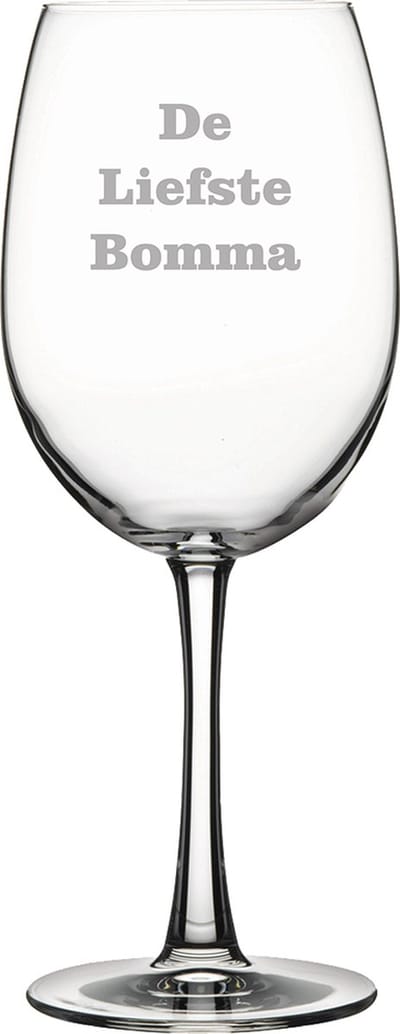 Rode wijnglas gegraveerd - 46cl - De Liefste Bomma