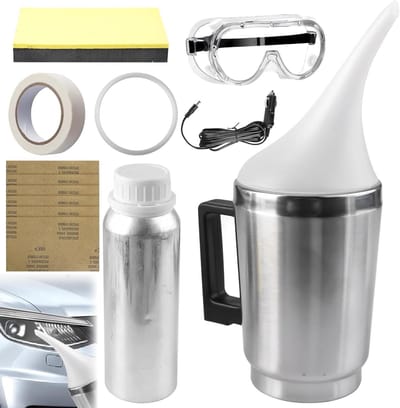 Koplamp reparatieset - Autokoplamp polijsten - Vergeling verwijderen - Roestvrijstalen verstuiver - 21x17x9 cm - Niet gespecificeerd