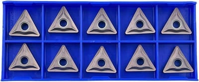 Hardmetalen Frezen Wisselplaten - Draaiinzetstukken Metaal - Metaal Bewerken - Hoge Trillingsdemping - 10 stuks - Zilverkleurig