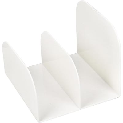 Serre-livres de bureau, support de rangement pour livres, organiseur en plastique, support de rangement pour livres, blanc blanc