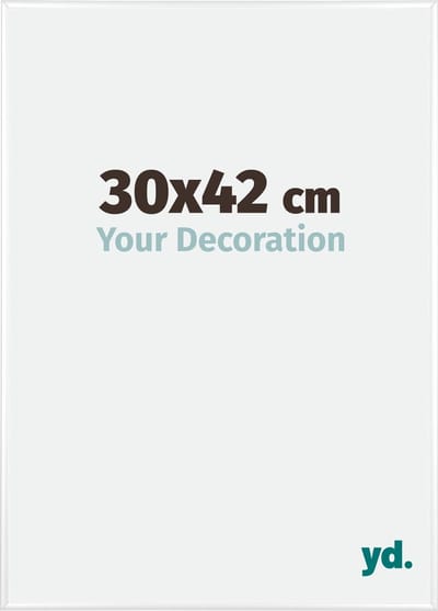 Your Decoration - Fotolijst 30x42 cm - Aluminium - Wit Hoogglans - Kent