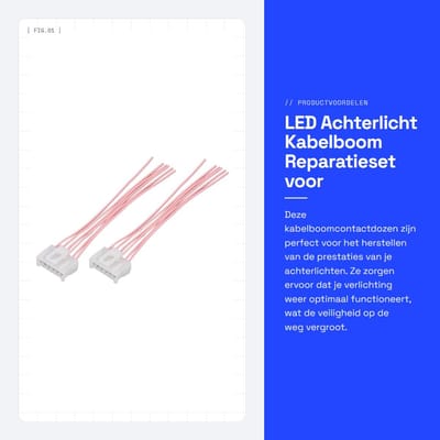 Dailygoods- Kabelboom Achterlicht - Kabelreparatieset - ABS-Materiaal - Duurzaam - Eenvoudige Installatie - Verhoogt Rijveiligheid - Achterlichtconnector