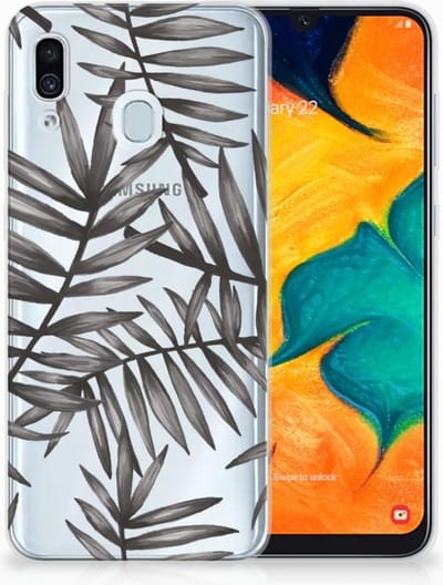 Samsung Galaxy A30 TPU Case Leaves Grey