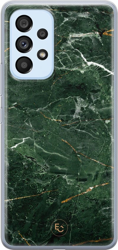 Hoesje geschikt voor Samsung Galaxy A53 - Marble jade green - Soft Case - TPU - Marmer - Groen - ELLECHIQ