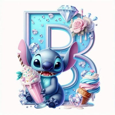 Disney Diamant Borduursteek Cartoon Mozaïek Nieuwe Collectie 26 Letters Schilderen Strass Afbeelding IJs Kinderkamer Decoratie Round 30x30cm