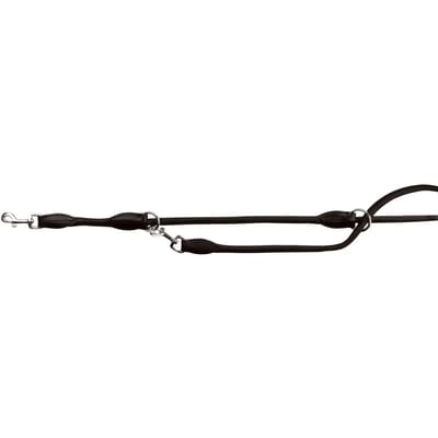 Verstelbare ronde gestikte leren hondenriem Trixie Active S/M
