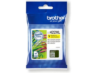 Originele Brother inktcartridge LC-422, enkele verpakking, geel
