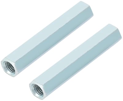 Hexagonale Koppeling Moer voor M8 Schroefdraad, 2 Stuks, 66 mm Lang, Ideaal voor Bevestigingsmaterialen en Mechanische Toepassingen