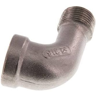 Rp 3/8'' x R 3/8'' F/M RVS L-Fitting 90graden 16 Bar [2 Stuks]